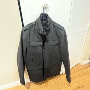 Guess mens wool peacoat. Never worn outside of house. Brand new!